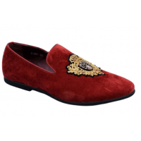 Royale Suede Loafers Red Wine